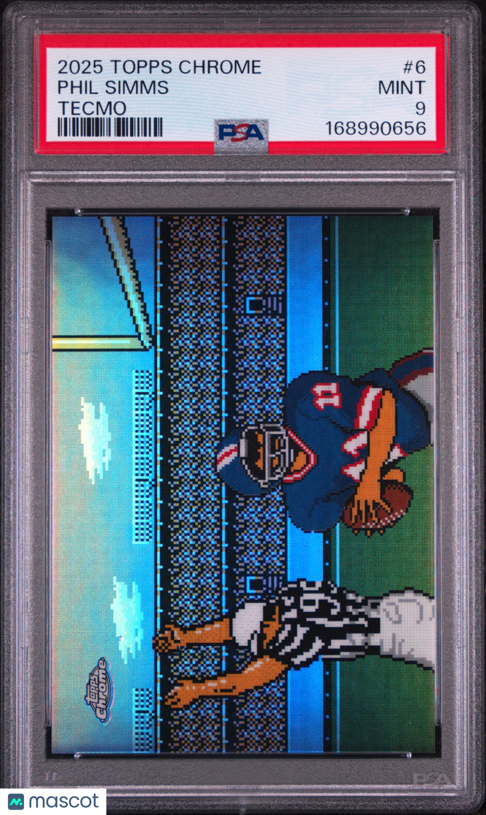 Phil Simms 2025 Topps Chrome Tecmo #6 PSA 9
