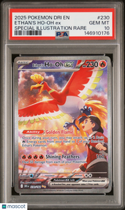 2025 Pokemon Dri EN-Destined Rivals Ethan's Ho-Oh EX Special Illustration Rare PSA 10 #230