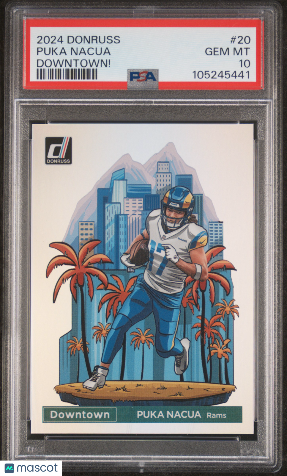 Puka Nacua 2024 Panini Donruss Downtown! #20 PSA 10