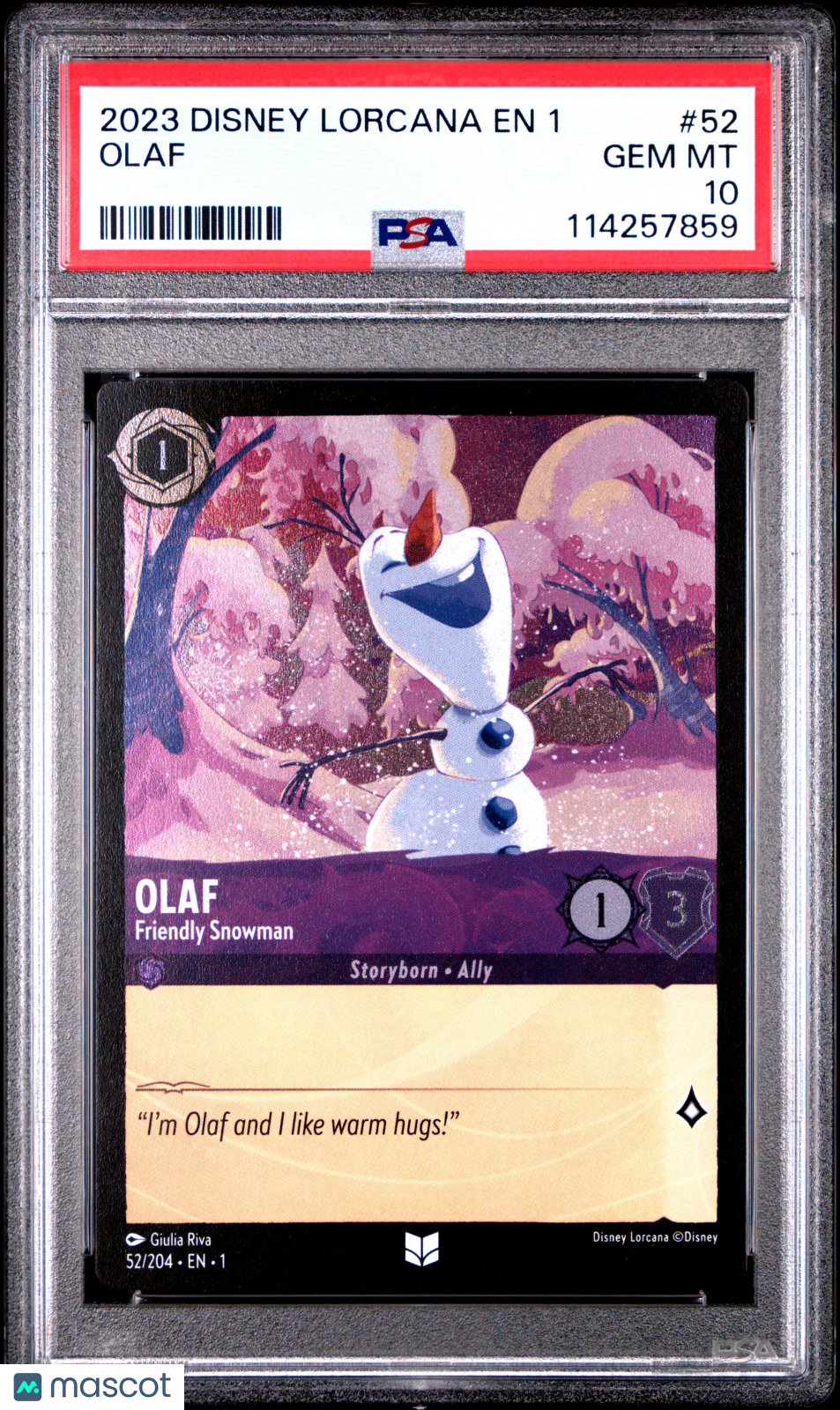 2023 Disney Lorcana EN 1-The First Chapter Olaf PSA 10 #52