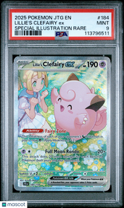 2025 Pokemon Journey Together Lillie's Clefairy EX PSA 9 #184