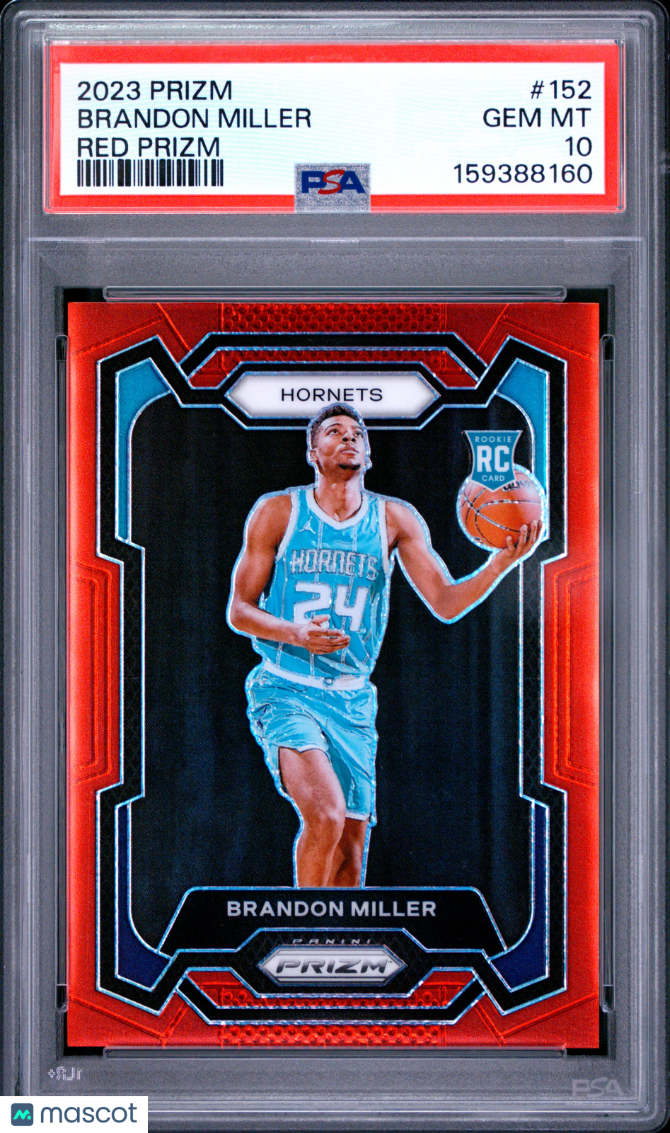 Brandon Miller 2023 Panini Prizm #152 Red PSA 10