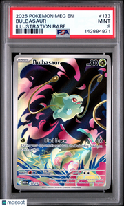 2025 Pokemon Meg EN-Mega Evolution Bulbasaur Illustration Rare PSA 9 #133