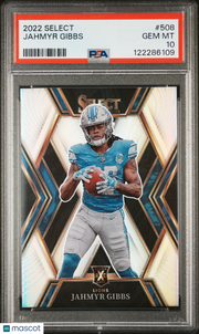 Jahmyr Gibbs 2022 Panini Select #508 PSA 10