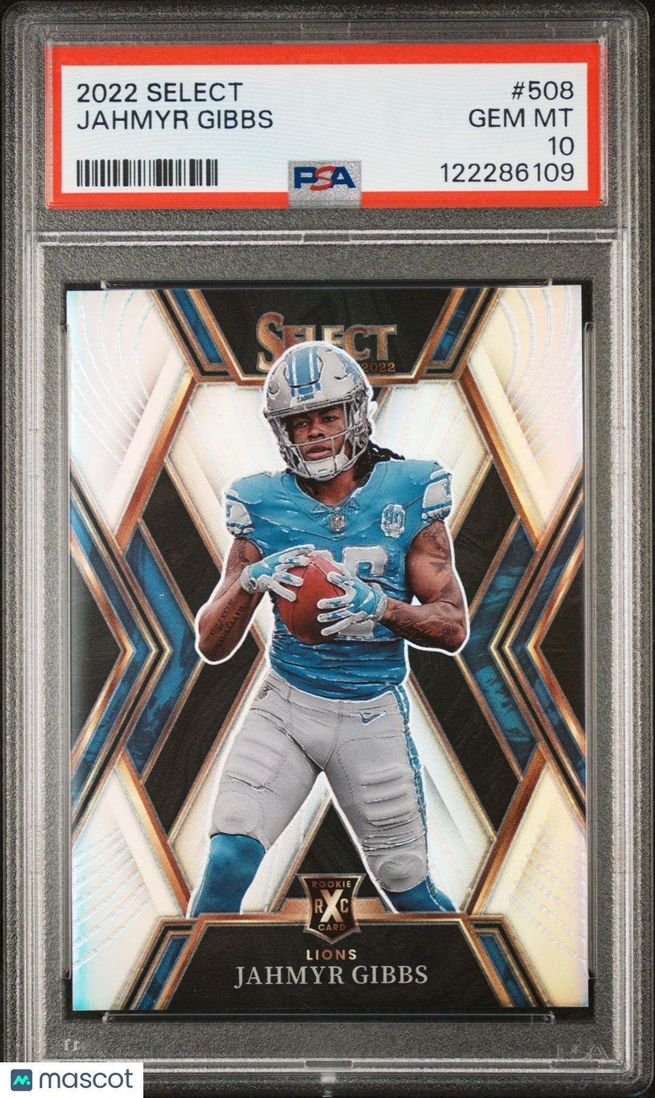 Jahmyr Gibbs 2022 Panini Select #508 PSA 10