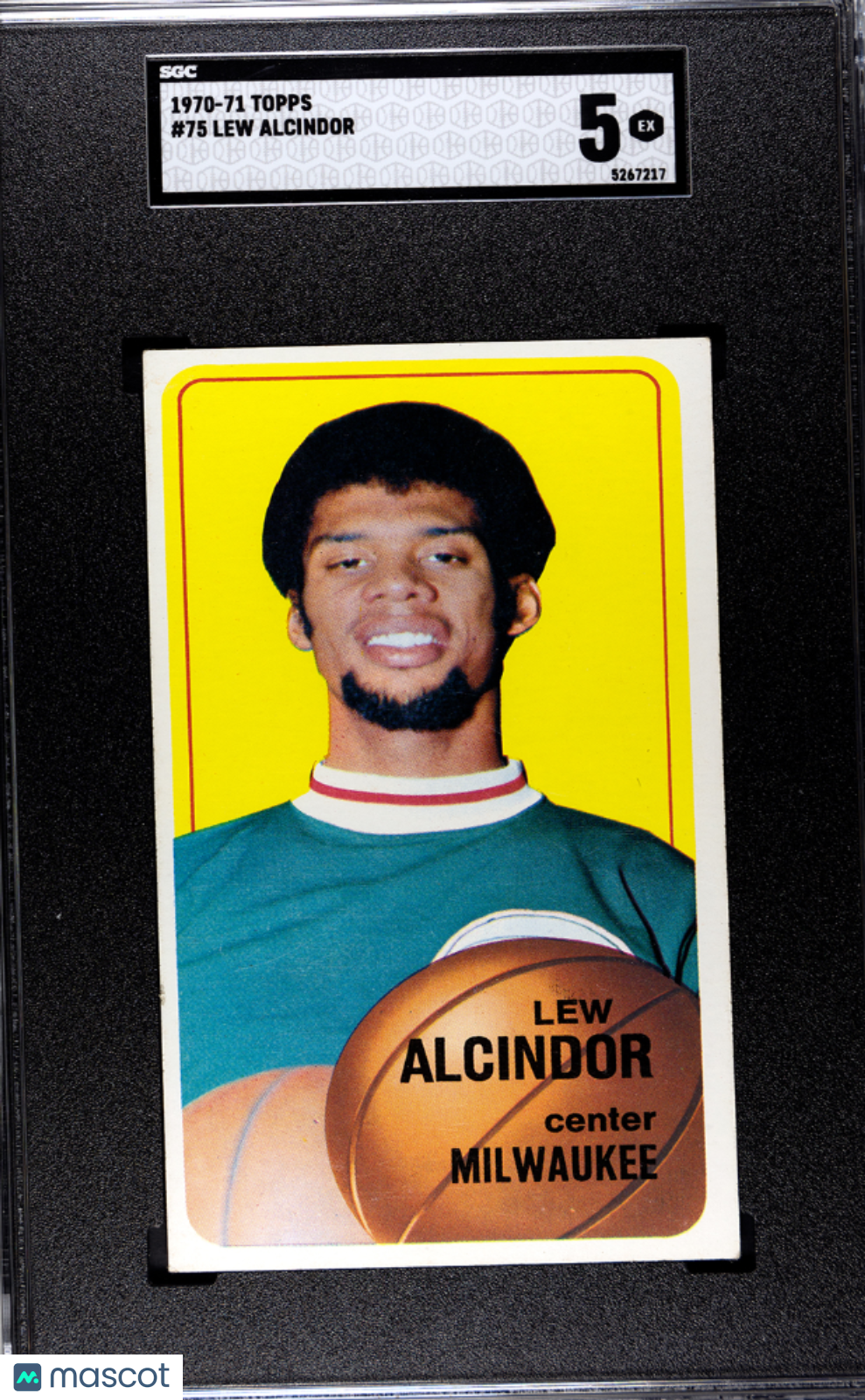 Lew Alcindor 1970 Topps #75 SGC 5