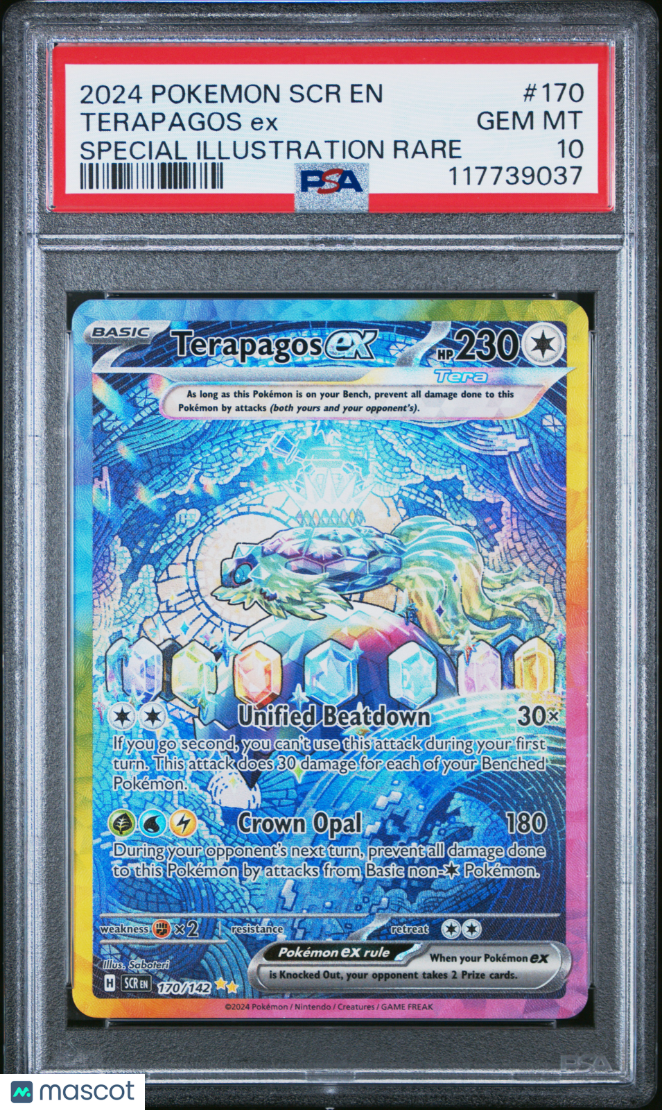 2024 Pokemon SCR EN-Stellar Crown Terapagos EX Special Illustration Rare PSA 10 #170