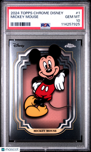 2024 Topps Chrome Disney Mickey Mouse #1 PSA 10