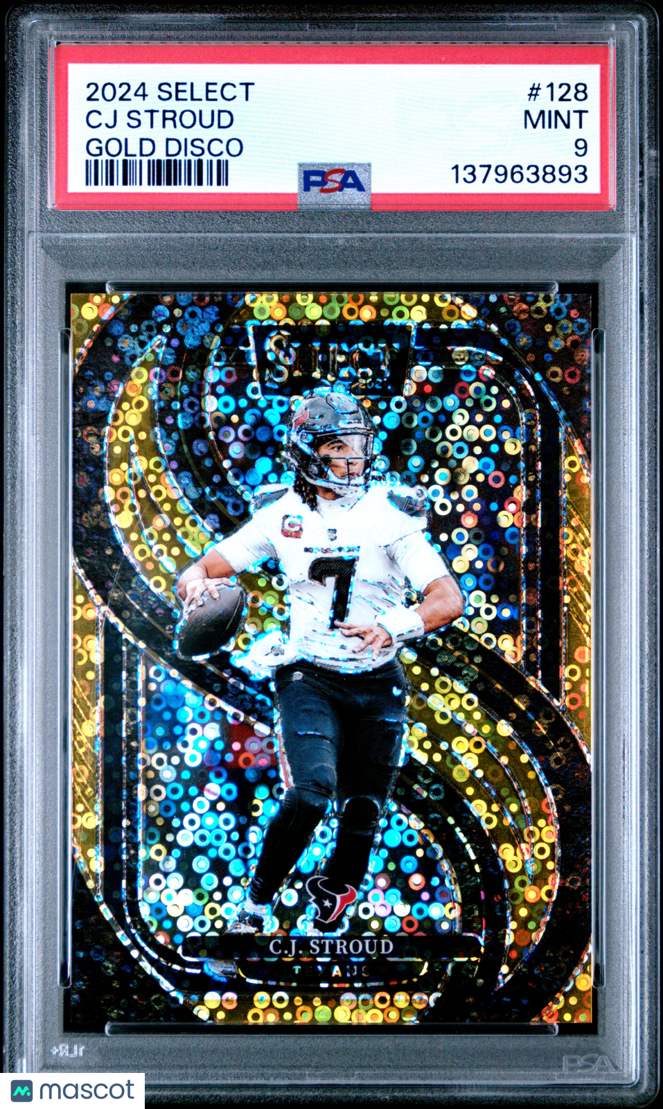 CJ Stroud 2024 Panini Select #128 Gold Disco PSA 9