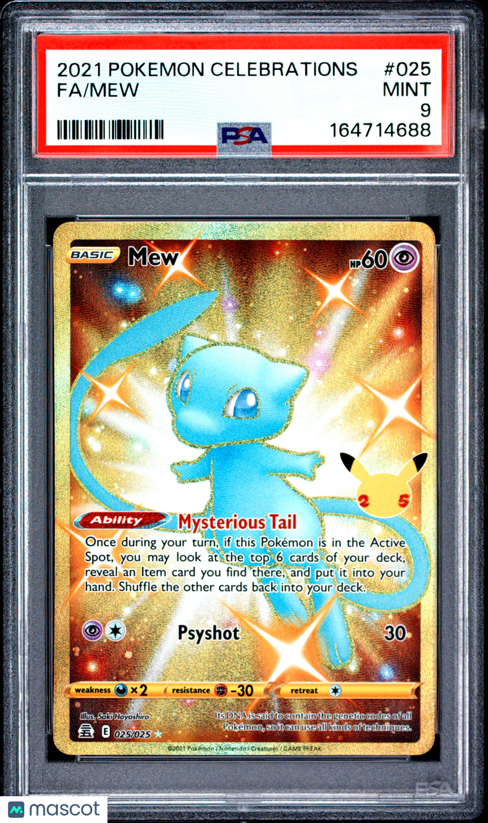 2021 Pokemon Celebrations Mew Fa PSA 9 #025