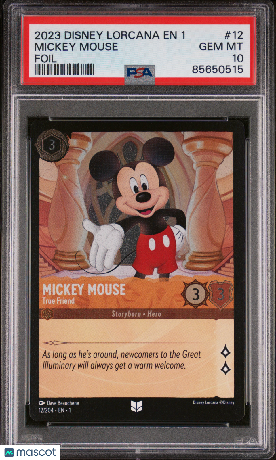 2023 Disney Lorcana EN 1-The First Chapter Mickey Mouse Foil PSA 10 #12