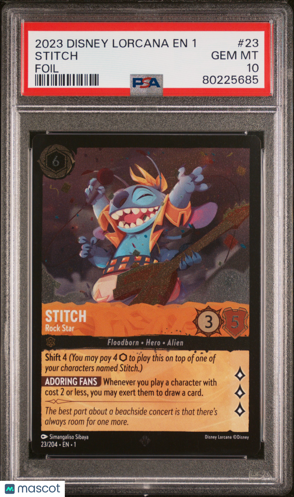 2023 Disney Lorcana EN 1-The First Chapter Stitch Foil PSA 10 #23