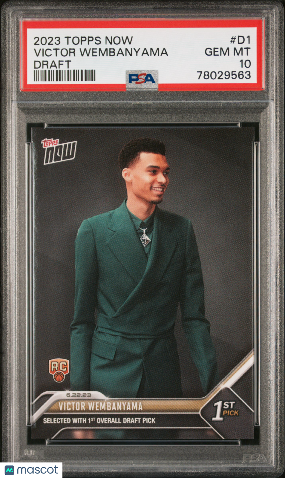 Victor Wembanyama 2023 Topps Now Draft #D1 PSA 10