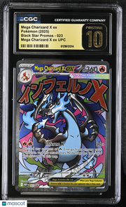 2025 Pokemon Black Star Promos Mega Charizard X ex Mega Charizard X ex UPC CGC 10 #023