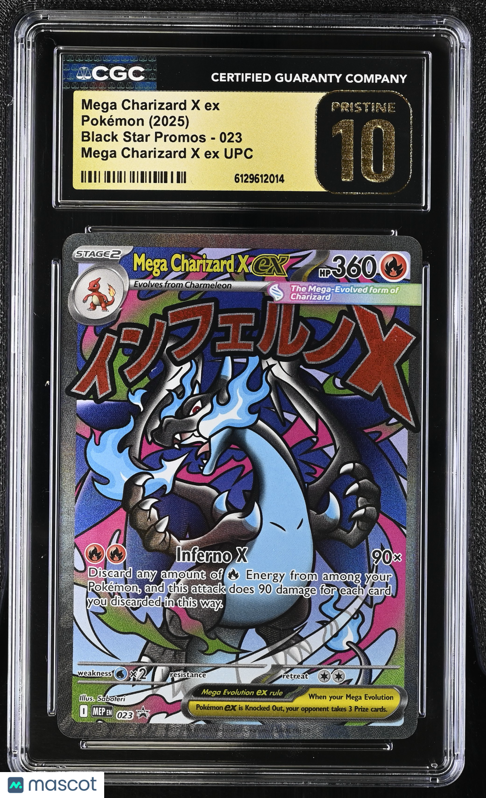 2025 Pokemon Black Star Promos Mega Charizard X ex Mega Charizard X ex UPC CGC 10 #023