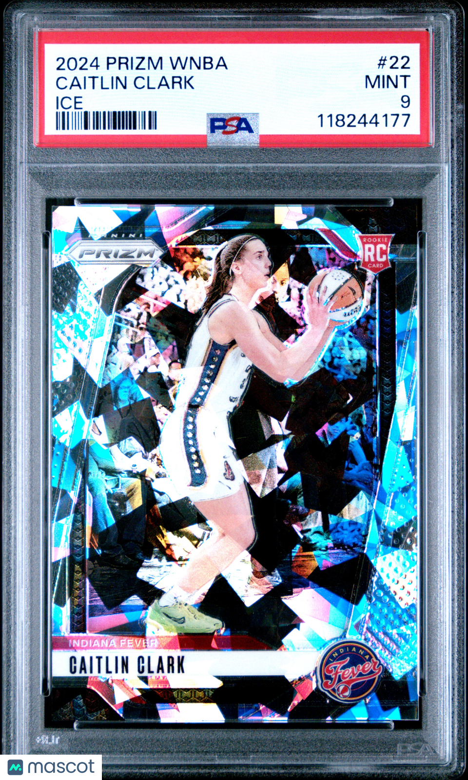 Caitlin Clark 2024 Panini Prizm WNBA #22 Ice PSA 9