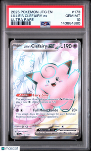 2025 Pokemon JTG EN-Journey Together Lillie's Clefairy EX Ultra Rare PSA 10 #173