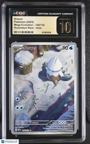 2025 Pokemon Mega Evolution Snover Holo Illustration Rare CGC 10 #140/132