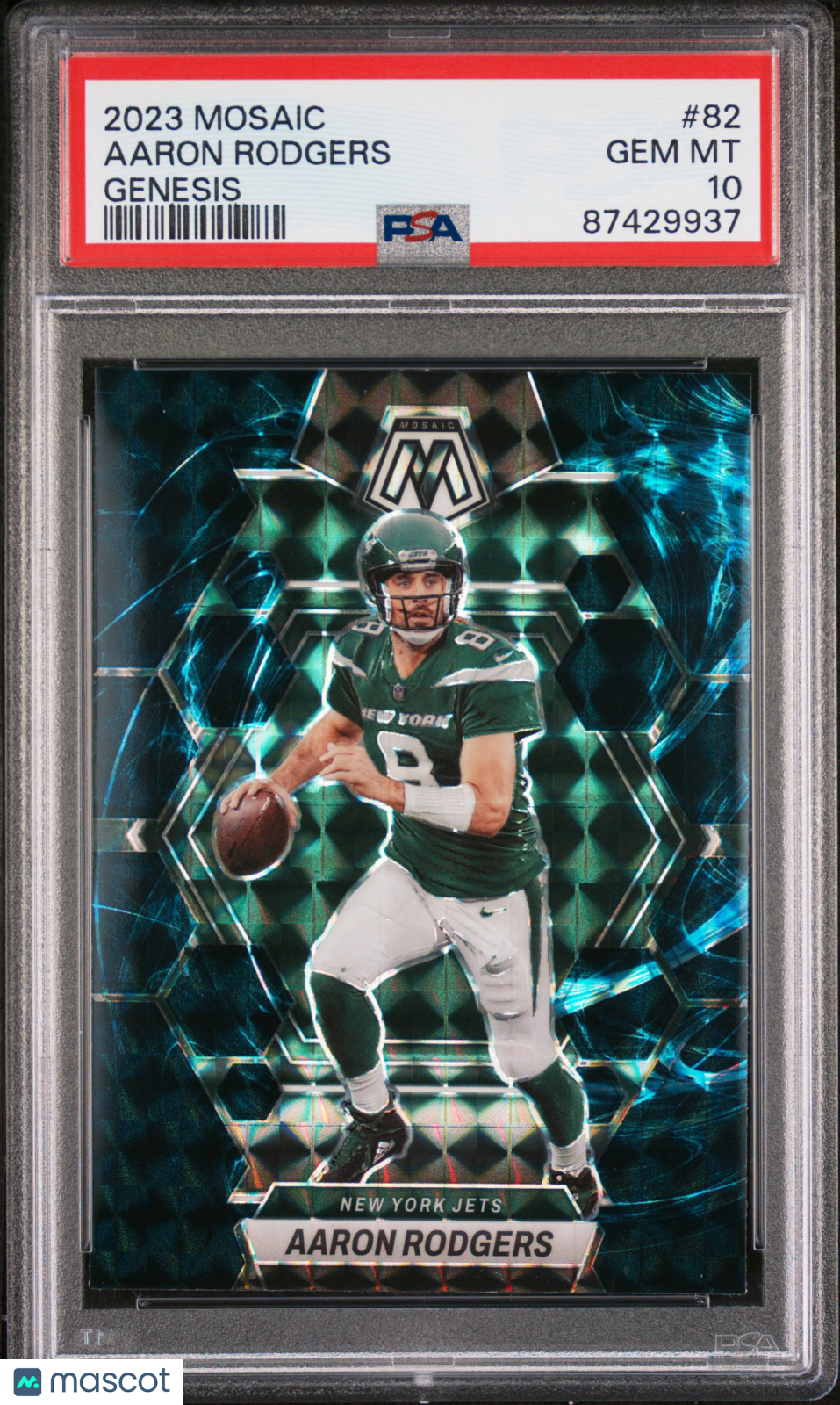 Aaron Rodgers 2023 Panini Mosaic #82 Genesis PSA 10