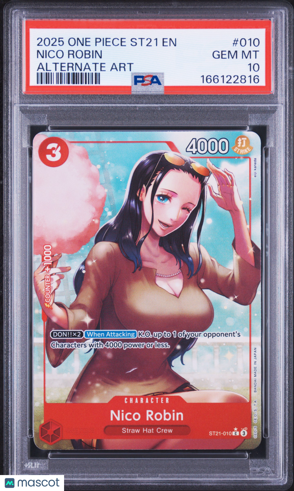 2025 One Piece Starter Deck St21-EX Gear 5 Nico Robin Alternate Art PSA 10 #010