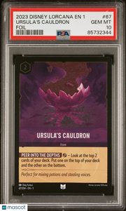 2023 Disney Lorcana EN 1-The First Chapter Ursula's Cauldron Foil PSA 10 #67