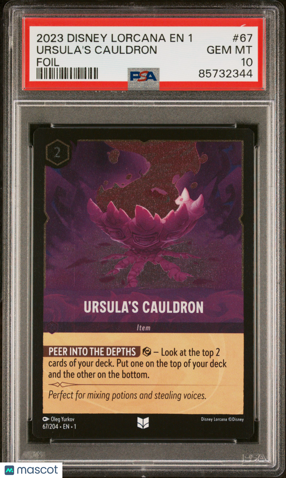 2023 Disney Lorcana EN 1-The First Chapter Ursula's Cauldron Foil PSA 10 #67
