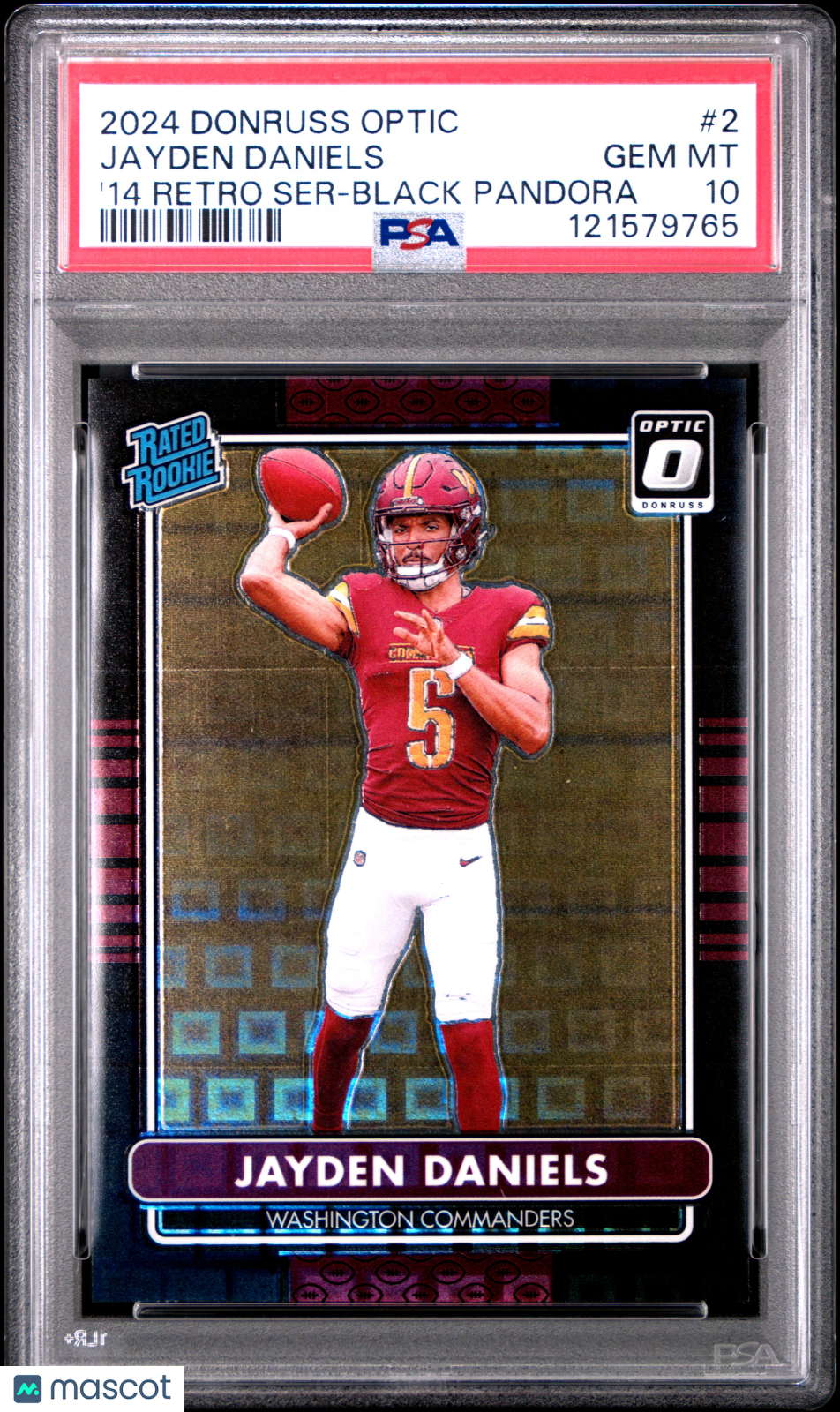 Jayden Daniels 2024 Panini Donruss Optic 2014 Retro Series #2 '14 Black Pandora PSA 10