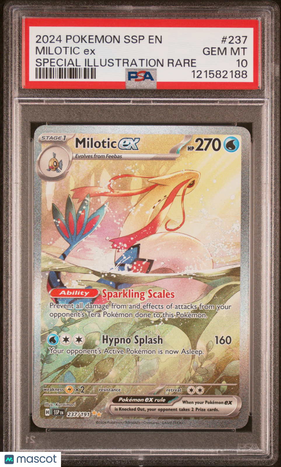 2024 Pokemon SSP EN-Surging Sparks Milotic EX Special Illustration Rare PSA 10 #237