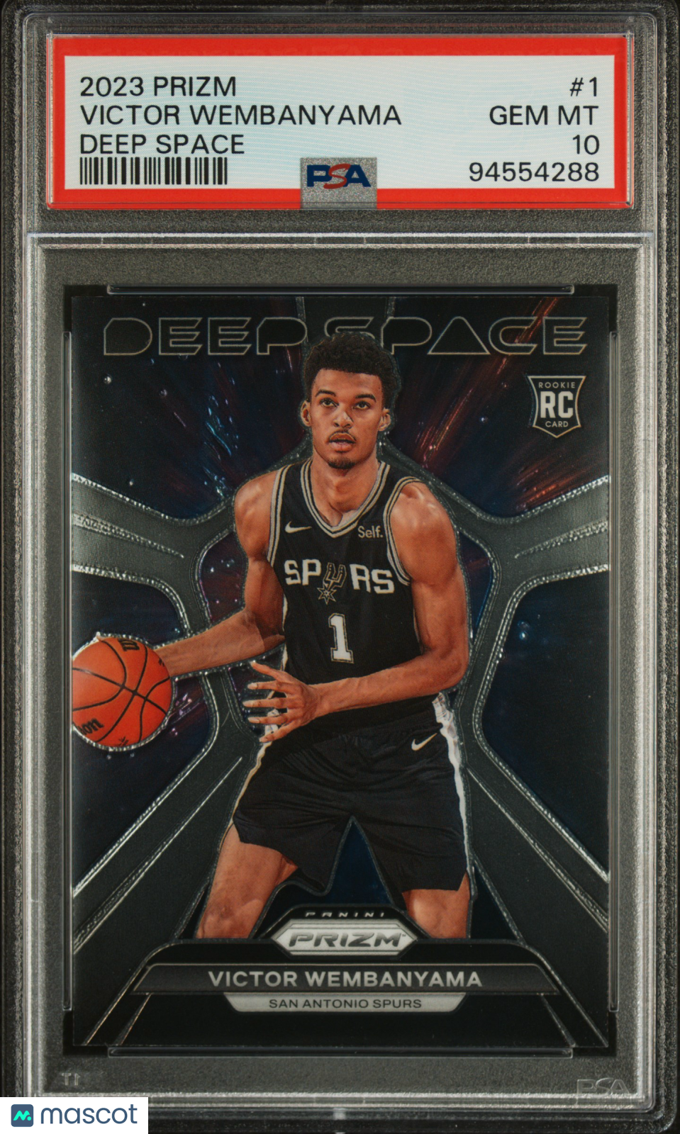Victor Wembanyama 2023 Panini Prizm Deep Space #1 PSA 10