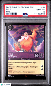 2023 Disney Lorcana EN 1-The First Chapter Zeus Foil PSA 10 #61