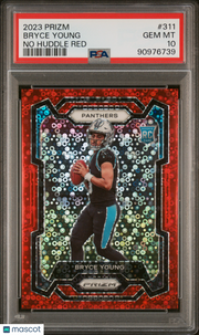 Bryce Young 2023 Panini Prizm #311 No Huddle Red PSA 10