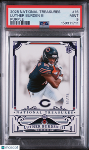 Luther Burden III 2025 Panini National Treasures #16 Purple /75 PSA 9