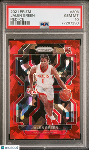 Jalen Green 2021 Panini Prizm #306 Red Ice PSA 10