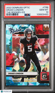 Drake London 2022 Panini Donruss Optic The Rookies #TR6 Ice PSA 10