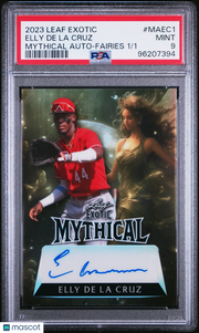 Elly De La Cruz 2023 Leaf Exotic Mythical Autographs #MAEC1 Fairies /1 PSA 9