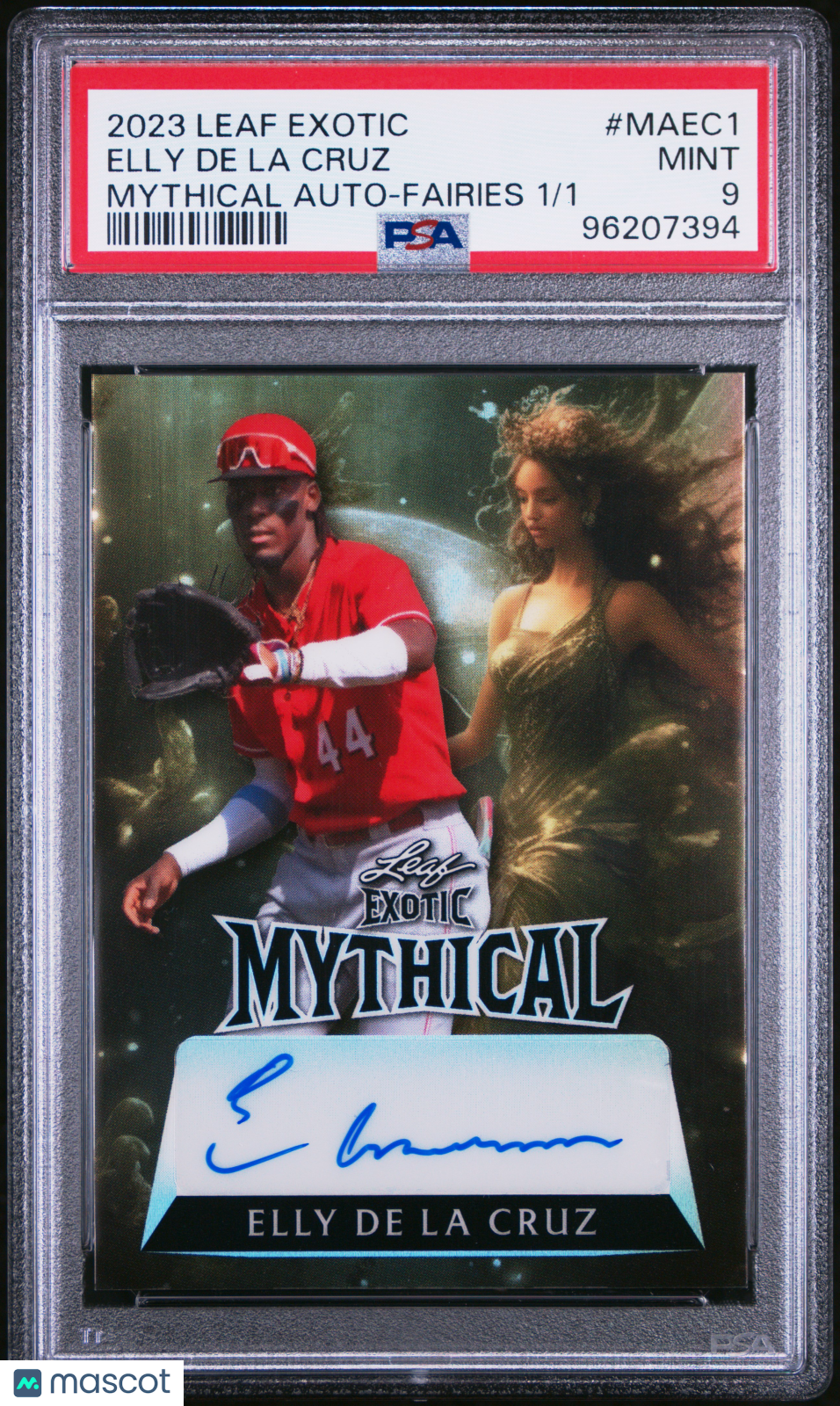Elly De La Cruz 2023 Leaf Exotic Mythical Autographs #MAEC1 Fairies /1 PSA 9