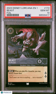 2023 Disney Lorcana EN 1-The First Chapter Beast Foil PSA 10 #172