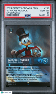 2024 Disney Lorcana EN 3-Into The Inklands Scrooge Mcduck Enchanted PSA 10 #218