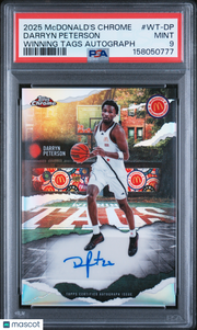 Darryn Peterson 2025 Topps Chrome Mcdonald's All American Winning Tags Autographs #DP PSA 9