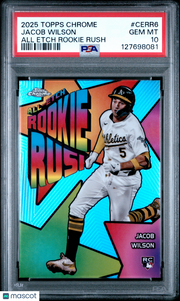 Jacob Wilson 2025 Topps Chrome All Etch Rookie Rush #CERR6 PSA 10