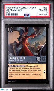 2023 Disney Lorcana EN 1-The First Chapter Captain Hook Foil PSA 10 #173