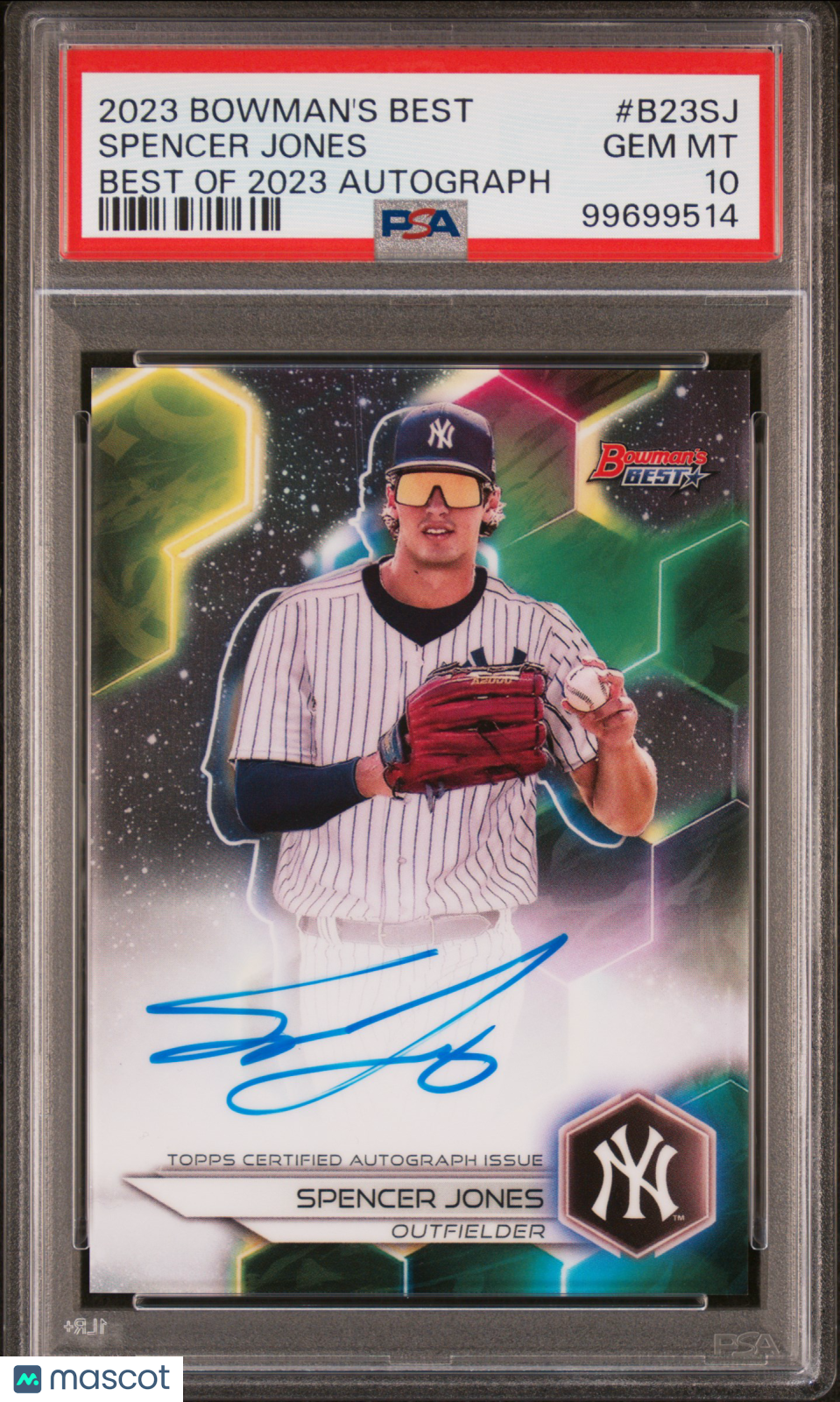 Spencer Jones 2023 Bowman's Best Best Of 2023 Autographs #B23SJ PSA 10