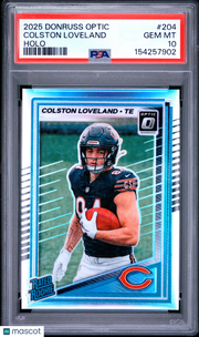 Colston Loveland 2025 Panini Donruss Optic #204 Holo PSA 10