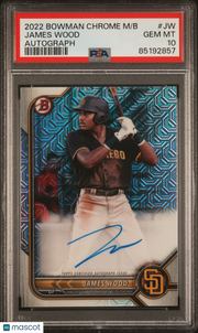 James Wood 2022 Bowman Chrome Mega Box Autographs #JW PSA 10