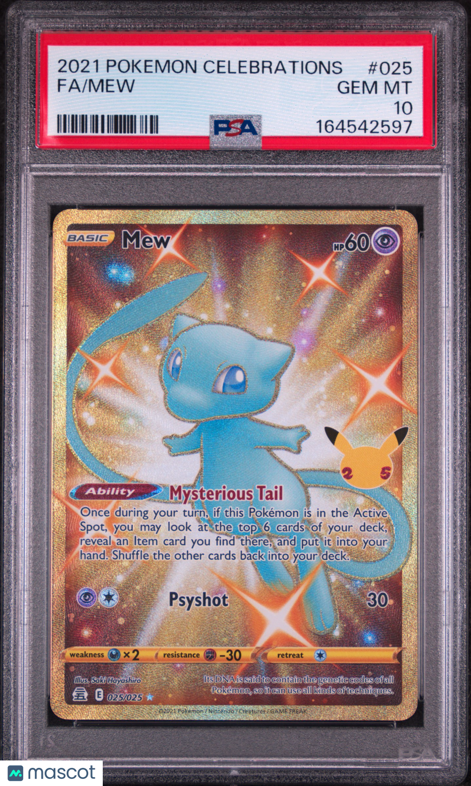 2021 Pokemon Celebrations Mew Fa PSA 10 #025