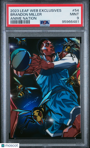 Brandon Miller 2023 Leaf Web Exclusives #54 Anime Nation PSA 9