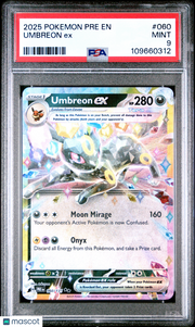 2025 Pokemon Pre EN-Prismatic Evolutions Umbreon EX PSA 9 #060