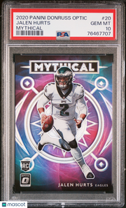 Jalen Hurts 2020 Panini Donruss Optic Mythical #20 PSA 10