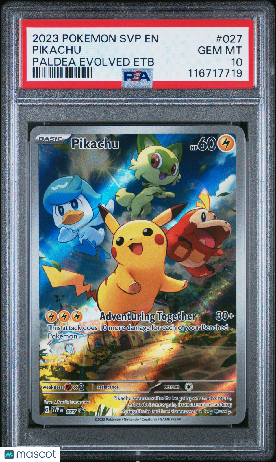 2023 Pokemon SVP EN-SV Black Star Promo Pikachu Paldea Evolved Etb PSA 10 #027