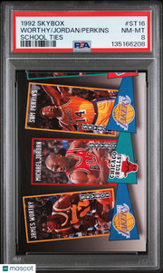 Worthy Jordan Perkins 1992 Skybox School Ties #ST16 PSA 8